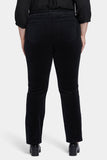 NYDJ Marilyn Straight Pants In Plus Size In Fine Wale Stretch Corduroy - Black