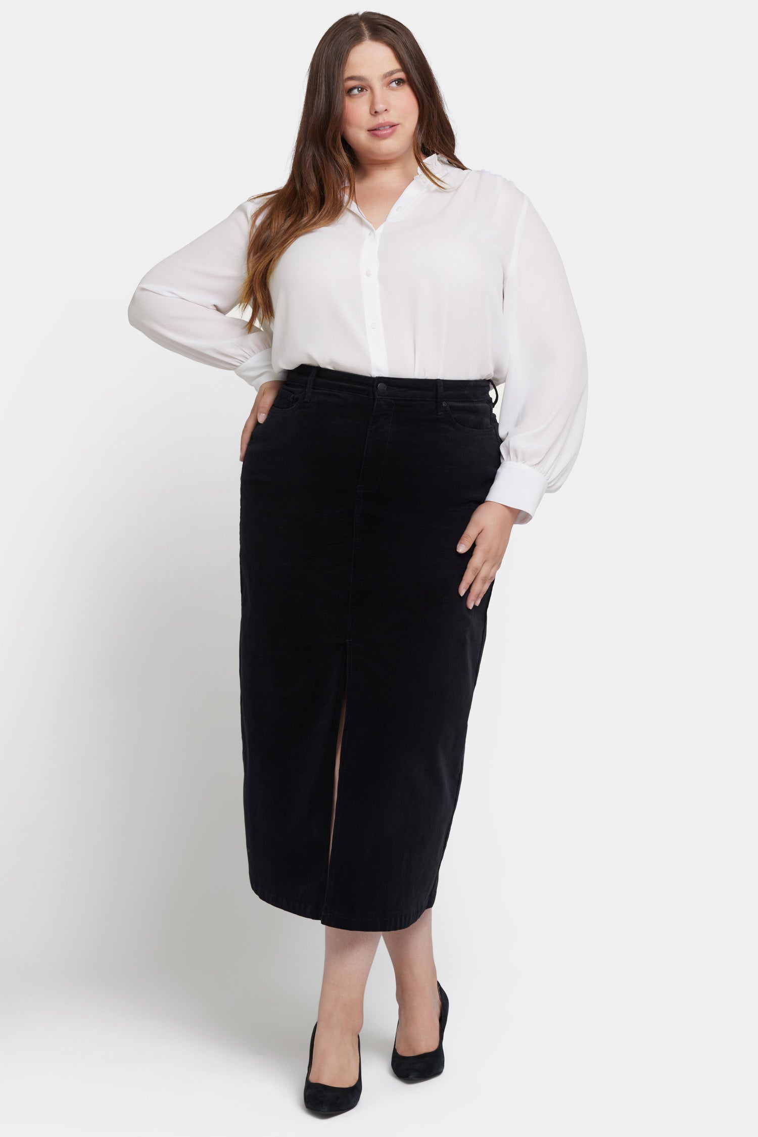 Corduroy skirt plus size best sale