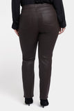 NYDJ Coated Marilyn Straight Jeans In Plus Size - Coffee Bean Coated