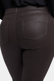 NYDJ Coated Marilyn Straight Jeans In Plus Size - Coffee Bean Coated