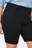 NYDJ Briella 11 Inch Denim Shorts In Plus Size With Roll Cuffs - Black