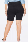 NYDJ Briella 11 Inch Denim Shorts In Plus Size With Roll Cuffs - Black