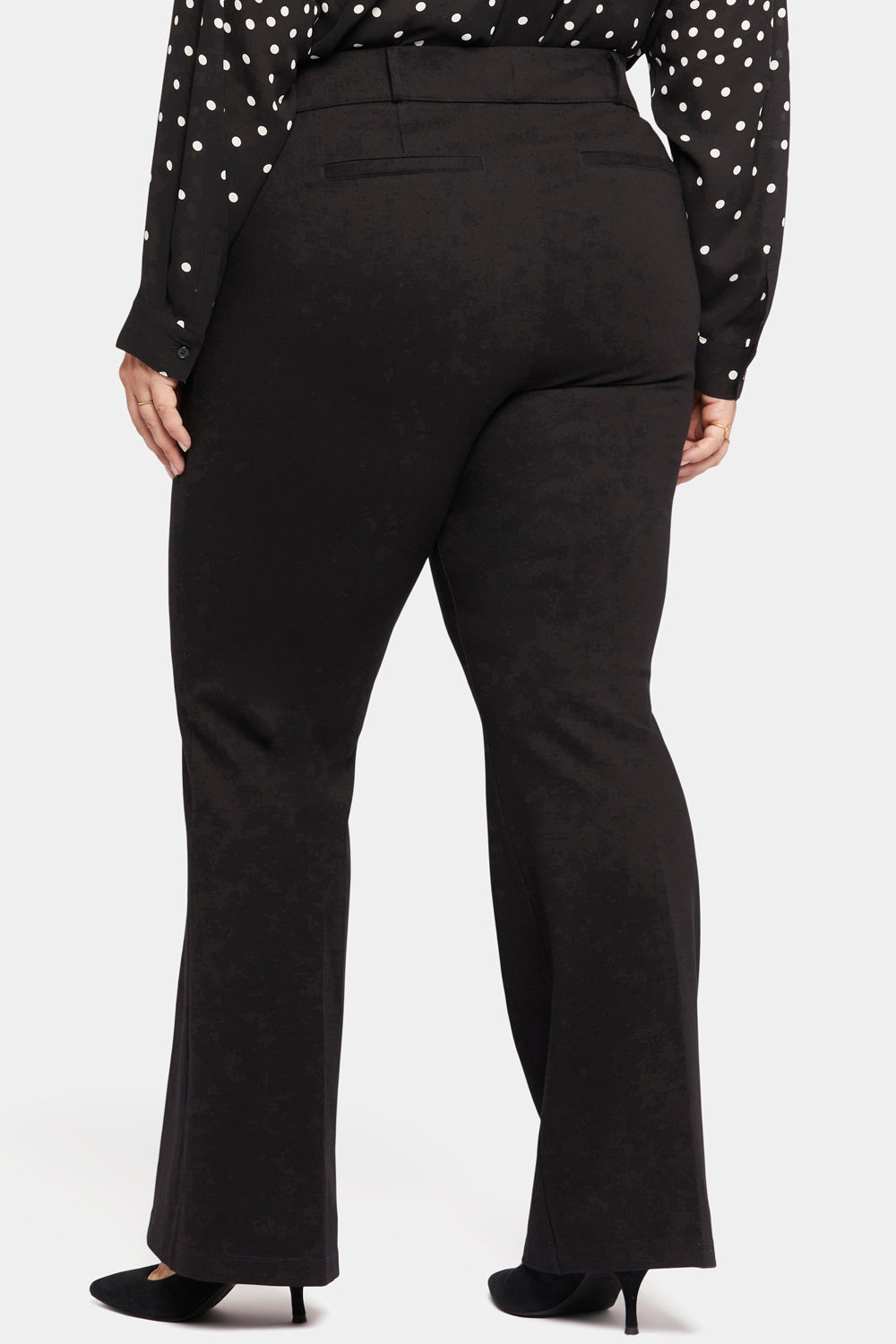 Pull-On Flared Trouser Pants In Plus Size Sculpt-Her™ Collection - Black  Black | NYDJ