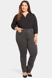 NYDJ Marilyn Straight Pants In Plus Size Sculpt-Her™ Collection - Charcoal Heathered
