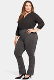 NYDJ Marilyn Straight Pants In Plus Size Sculpt-Her™ Collection - Charcoal Heathered