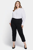 NYDJ Margot Girlfriend Jeans In Plus Size In Cool Embrace® Denim With Roll Cuffs - Black