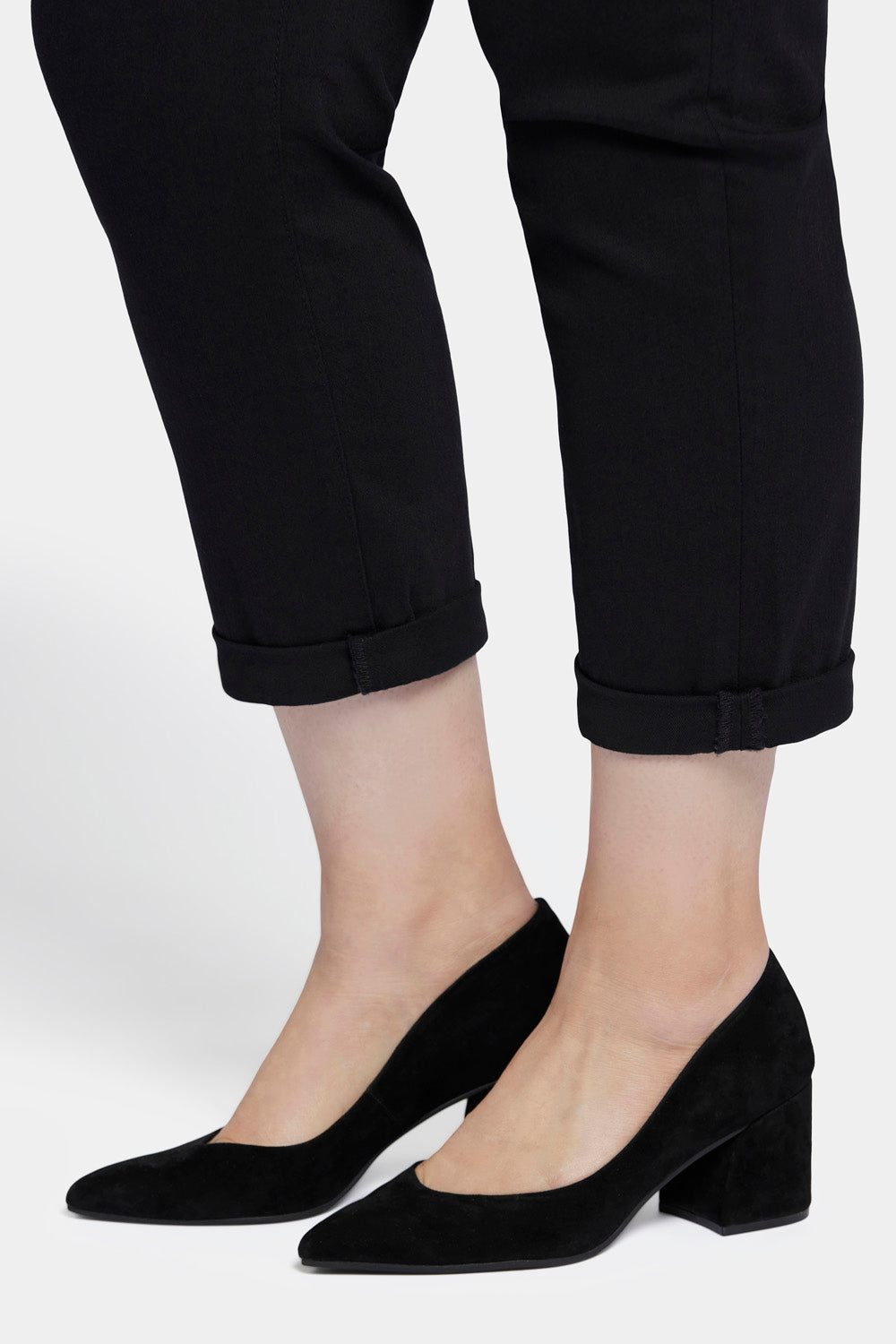 NYDJ Margot Girlfriend Jeans In Plus Size In Cool Embrace® Denim With Roll Cuffs - Black