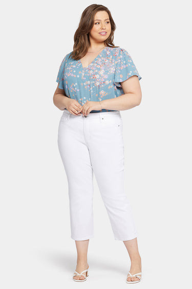 NYDJ Relaxed Piper Crop Jeans In Plus Size In Cool Embrace® Denim - Optic White