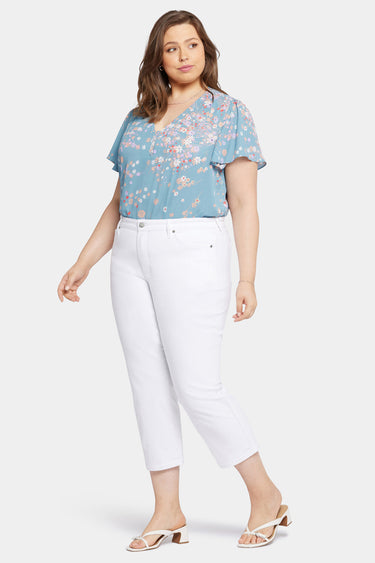 NYDJ Relaxed Piper Crop Jeans In Plus Size In Cool Embrace® Denim - Optic White