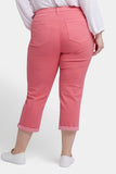 NYDJ Chloe Skinny Capri Jeans In Plus Size In Cool Embrace® Denim With Roll Cuffs - Spiced Coral