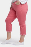 NYDJ Chloe Skinny Capri Jeans In Plus Size In Cool Embrace® Denim With Roll Cuffs - Spiced Coral