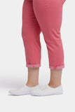 NYDJ Chloe Skinny Capri Jeans In Plus Size In Cool Embrace® Denim With Roll Cuffs - Spiced Coral