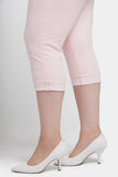 NYDJ Marilyn Straight Crop Jeans In Plus Size In Cool Embrace® Denim With Cuffs - Crystal Pink