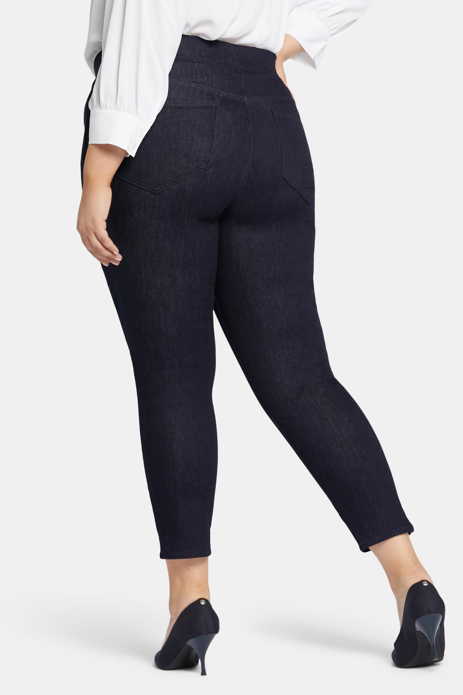 Super Skinny Ankle Pull-On Jeans In Petite In SpanSpring™ Denim With Side  Slits - Clean Allure Blue | NYDJ