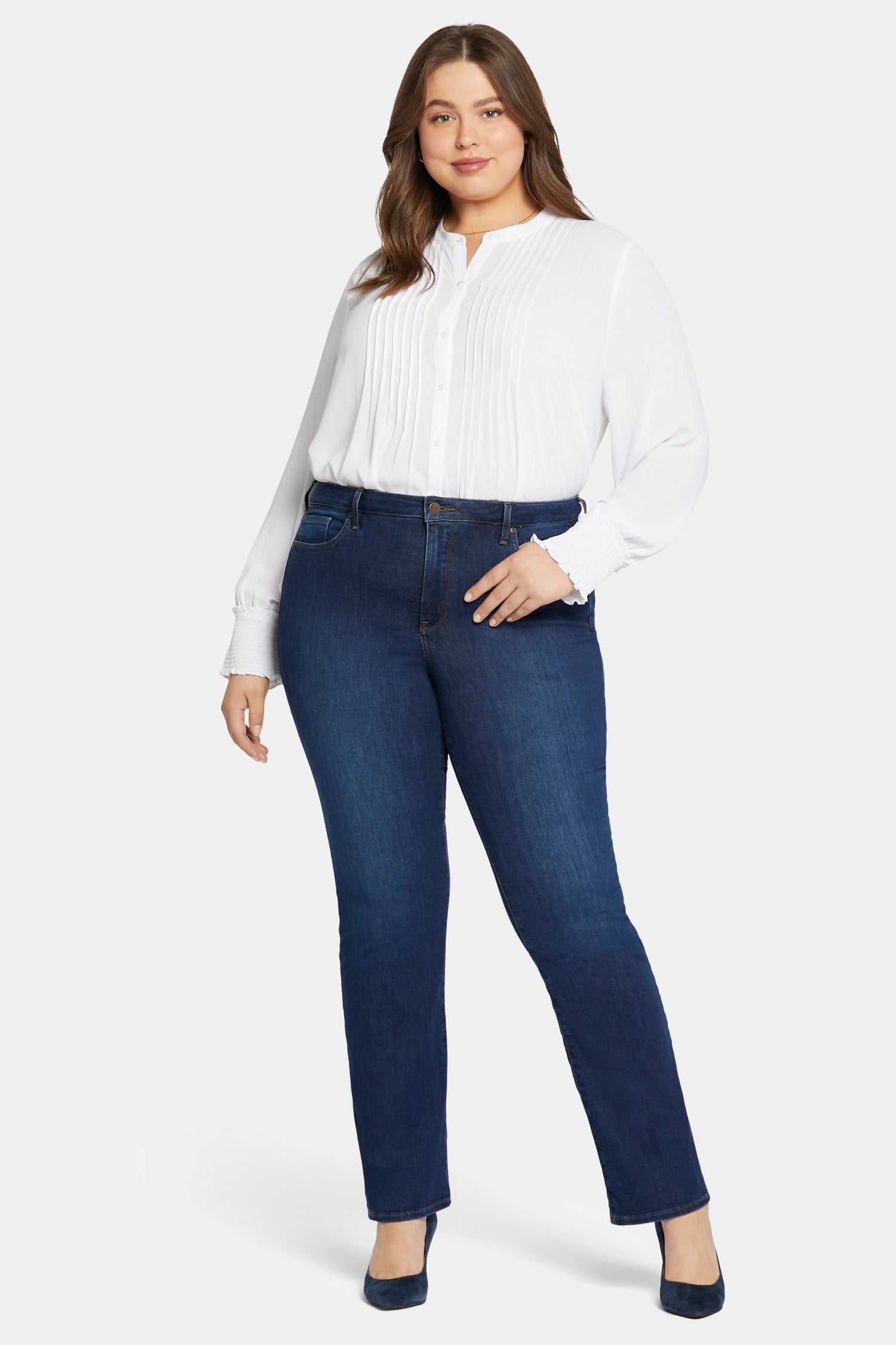Barbara Bootcut Jeans In Plus Size - Cooper Blue | NYDJ