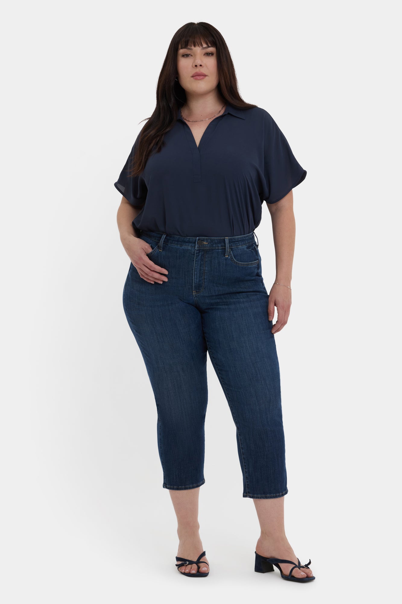 NYDJ Relaxed Piper Crop Jeans In Plus Size - Rio Rapids