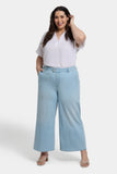 NYDJ Mona Wide Leg Trouser Ankle Jeans In Plus Size With High Rise - Clear Waters