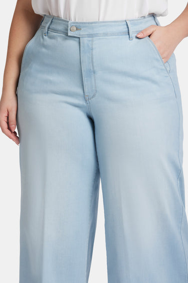 NYDJ Mona Wide Leg Trouser Ankle Jeans In Plus Size With High Rise - Oceanfront