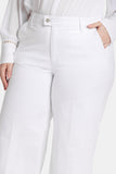 NYDJ Mona Wide Leg Trouser Ankle Jeans In Plus Size With High Rise - Optic White