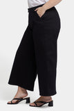 NYDJ Mona Wide Leg Trouser Ankle Jeans In Plus Size With High Rise - Black