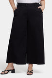NYDJ Mona Wide Leg Trouser Ankle Jeans In Plus Size With High Rise - Black