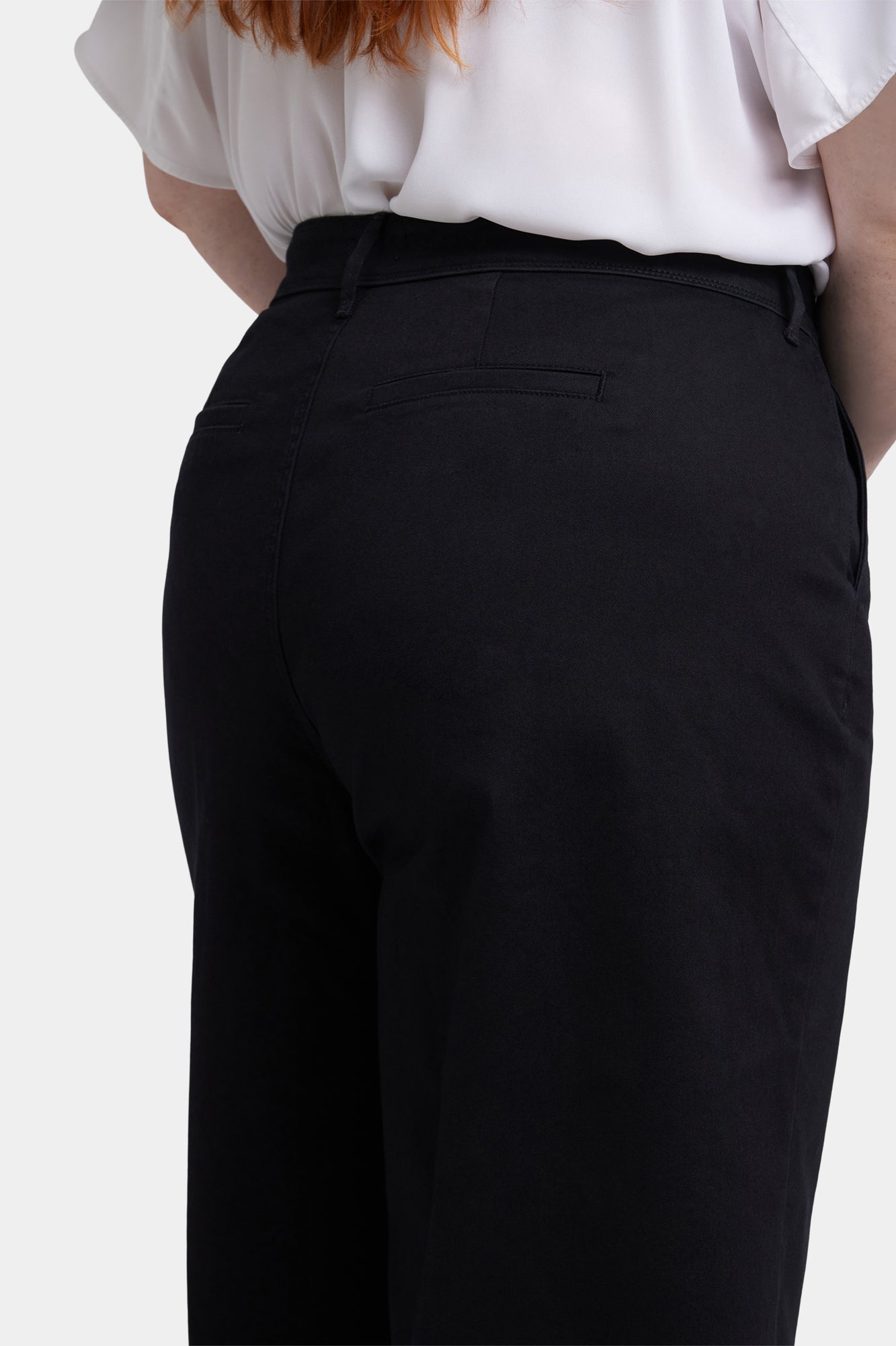 NYDJ Mona Wide Leg Trouser Ankle Jeans In Plus Size With High Rise - Black