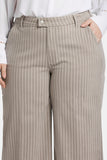 NYDJ Mona Wide Leg Trouser Ankle Jeans In Plus Size With High Rise - Boardwalk Stripe