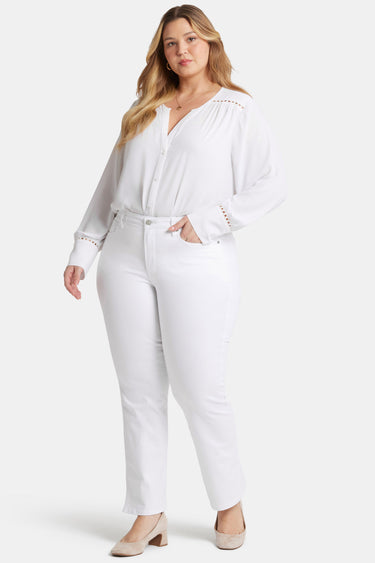 NYDJ Barbara Bootcut Jeans In Plus Size With Side Slits - Optic White