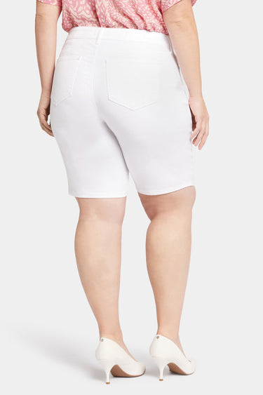NYDJ Briella 11 Inch Denim Shorts In Plus Size - Optic White