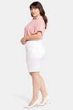 NYDJ Briella 11 Inch Denim Shorts In Plus Size - Optic White