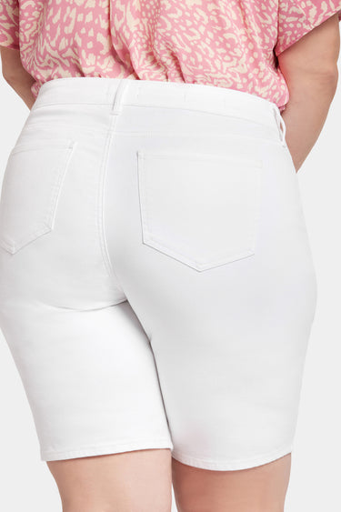 NYDJ Briella 11 Inch Denim Shorts In Plus Size - Optic White
