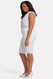 NYDJ Sophie Bike Capri Jeans In Plus Size With Riveted Side Slits - Optic White