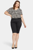 NYDJ Sophie Bike Capri Jeans In Plus Size With Riveted Side Slits - Black