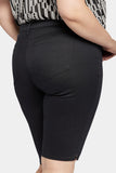 NYDJ Sophie Bike Capri Jeans In Plus Size With Riveted Side Slits - Black