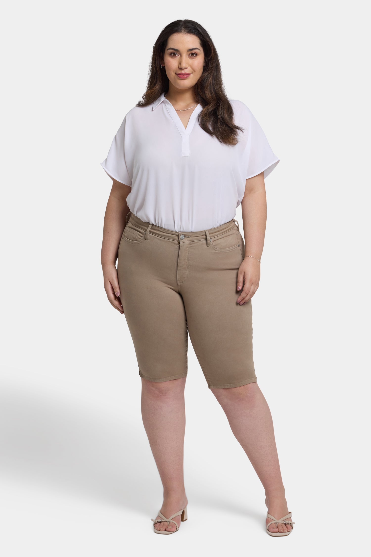 PL AD IGSシーマイティー　200-270 Sophie Bike Capri Jeans In Plus Size With Riveted Side Slits