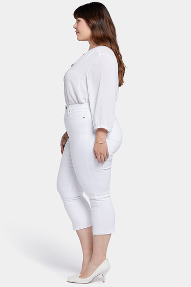 NYDJ Chloe Capri Jeans In Plus Size With High Rise And Released Hems - Optic White