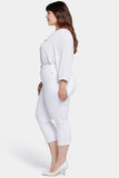 NYDJ Chloe Capri Jeans In Plus Size With High Rise And Released Hems - Optic White