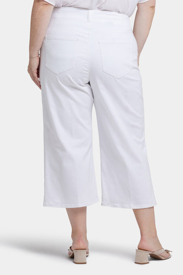 NYDJ Brigitte Wide Leg Capri Jeans In Plus Size With High Rise - Optic White