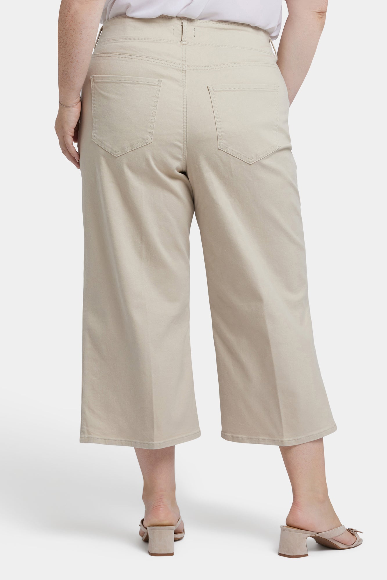 NYDJ Brigitte Wide Leg Capri Jeans In Plus Size With High Rise - Feather