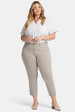 NYDJ Marilyn Straight Ankle Jeans In Plus Size  - Sandbar Stripe
