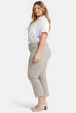 NYDJ Marilyn Straight Ankle Jeans In Plus Size  - Sandbar Stripe