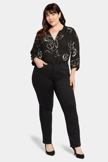 NYDJ Waist-Match™ Marilyn Straight Jeans In Plus Size  - Black