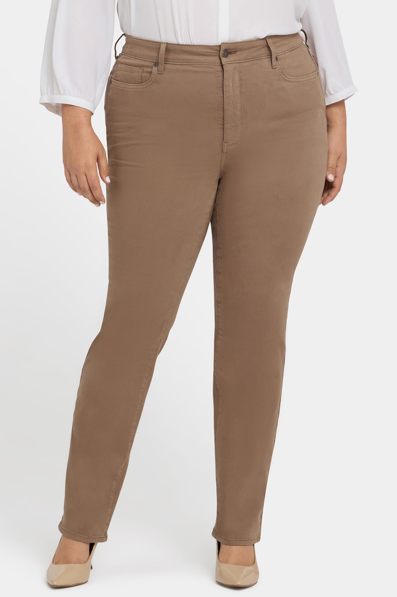 NYDJ Marilyn Straight Jeans In Plus Size With High Rise And 31