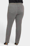 NYDJ Marilyn Straight Jeans In Plus Size With High Rise And 31" Inseam - Lunar Stone