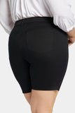 NYDJ Ella Denim Shorts In Plus Size With Side Slits - Black