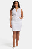 NYDJ High Waist Skirt In Plus Size - Optic White