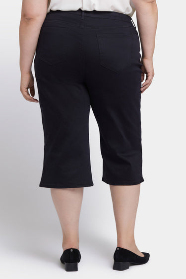 NYDJ Wide Leg Pedal Pusher Jeans In Plus Size - Black