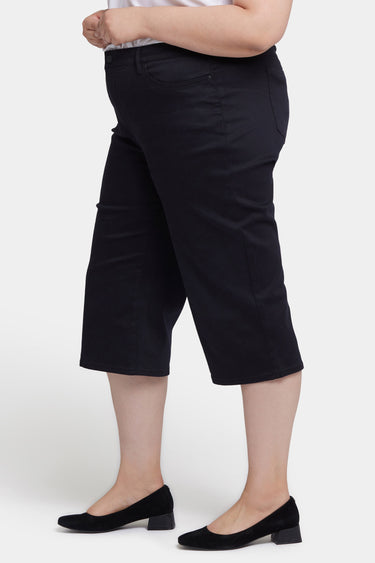 NYDJ Wide Leg Pedal Pusher Jeans In Plus Size - Black