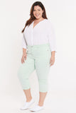 NYDJ Marilyn Straight Crop Jeans In Plus Size With Cuffs - Desert Dew
