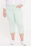 NYDJ Marilyn Straight Crop Jeans In Plus Size With Cuffs - Desert Dew